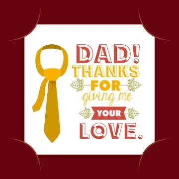 Fathers day design Illustrazione stock
