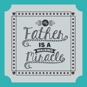 Fathers day design Stock Illustration