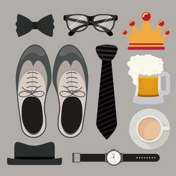 Fathers day design Illustrazione stock