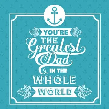 Fathers day design Illustrazione stock
