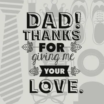 Fathers day design Illustrazione stock