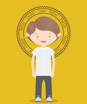 Fathers day design Illustrazione stock