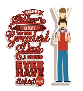 Fathers day design Illustrazione stock