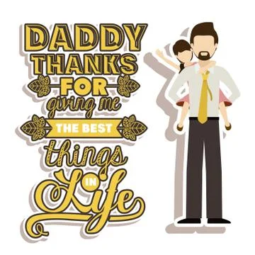 Fathers day design Illustrazione stock
