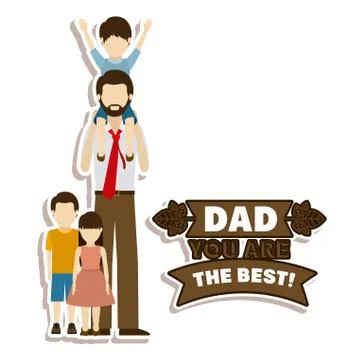 Fathers day design Illustrazione stock