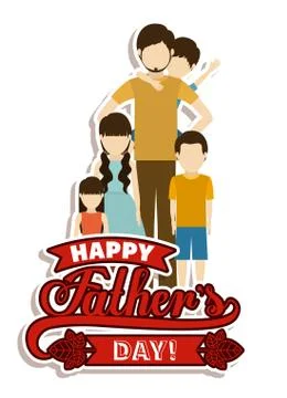 Fathers day design Stock Illustration