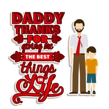 Fathers day design Illustrazione stock