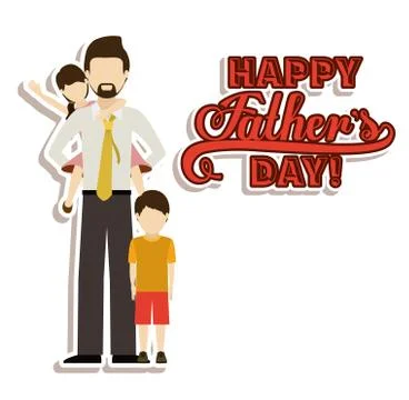 Fathers day design Illustrazione stock