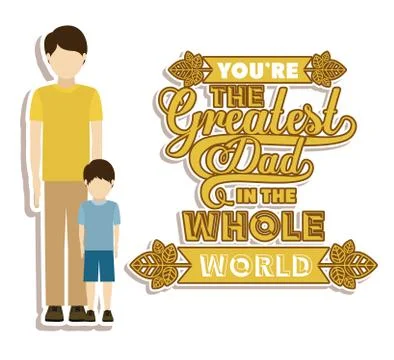 Fathers day design 스톡 일러스트