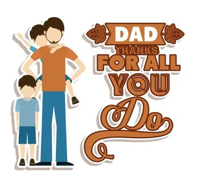 Fathers day design Stock Illustration