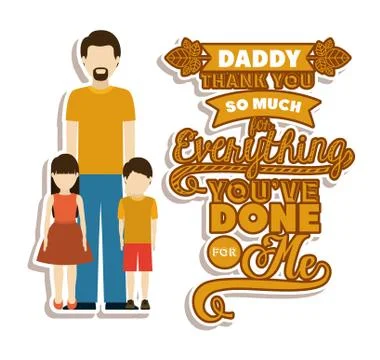 Fathers day design Stock Illustration