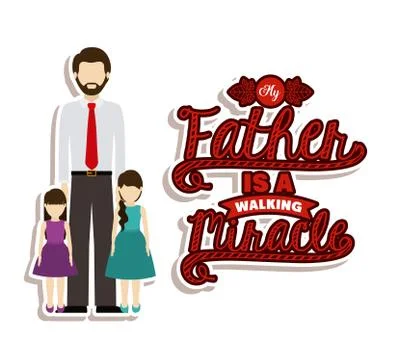 Fathers day design Stock Illustration
