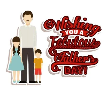 Fathers day design Stock Illustration