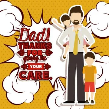 Fathers day design Illustrazione stock