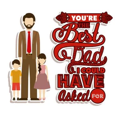 Fathers day design Illustrazione stock
