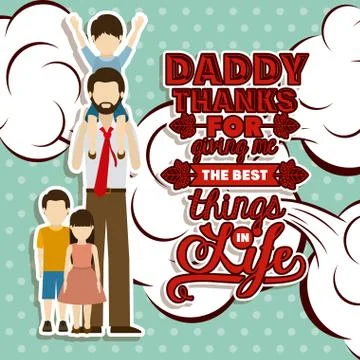 Fathers day design Stock Illustration