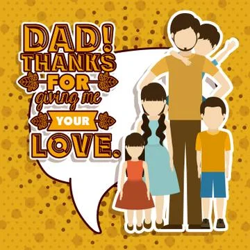 Fathers day design Stock Illustration