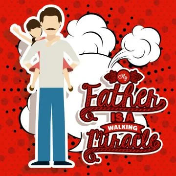 Fathers day design 스톡 일러스트