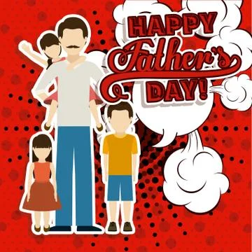Fathers day design Stock Illustration