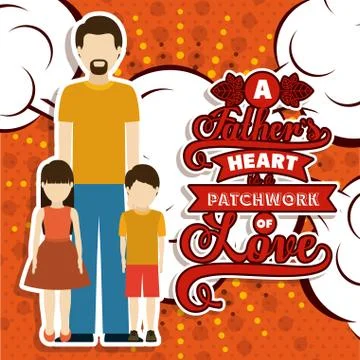 Fathers day design Illustrazione stock