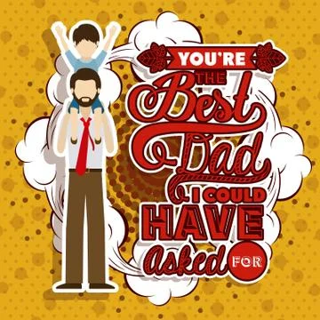 Fathers day design 스톡 일러스트