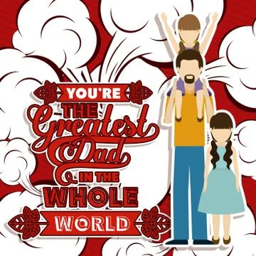 Fathers day design Stock Illustration