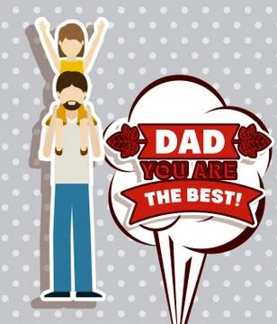 Fathers day design 스톡 일러스트