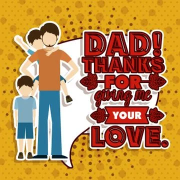 Fathers day design 스톡 일러스트
