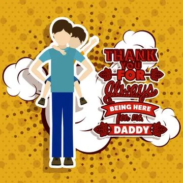Fathers day design Illustrazione stock