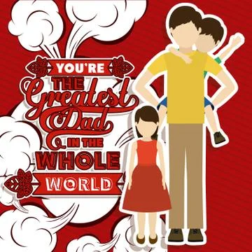 Fathers day design Illustrazione stock