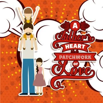 Fathers day design 스톡 일러스트