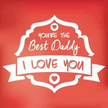 Fathers day design Illustrazione stock
