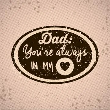Fathers day design Stock Illustration