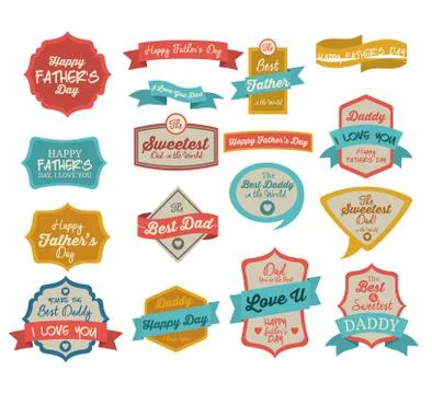 Fathers day design Illustrazione stock