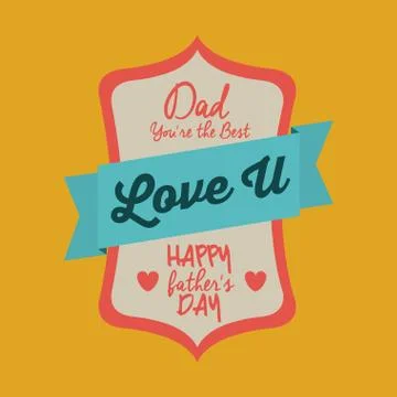 Fathers day design Illustrazione stock