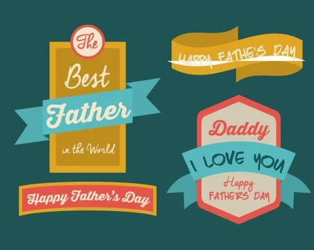 Fathers day design Illustrazione stock