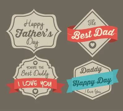 Fathers day design 스톡 일러스트