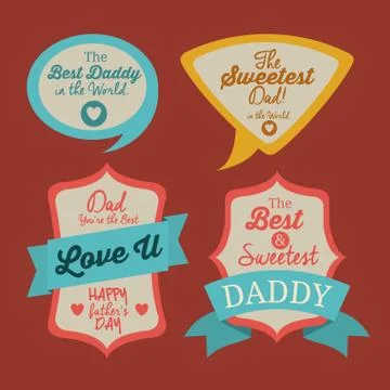 Fathers day design Stock Illustration