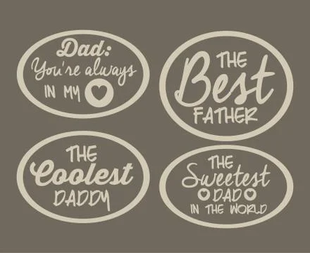 Fathers day design Stock Illustration