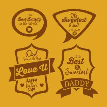 Fathers day design Illustrazione stock