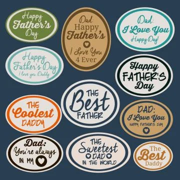 Fathers day design Illustrazione stock