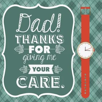 Fathers day design Stock Illustration
