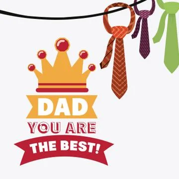 Fathers day design Stock Illustration