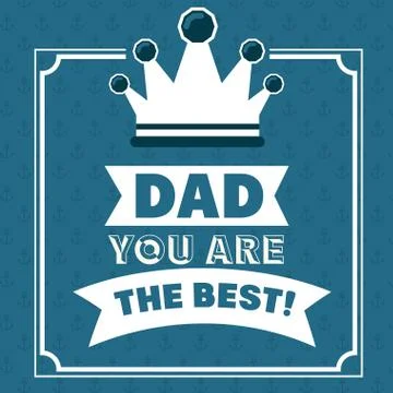 Fathers day design Illustrazione stock