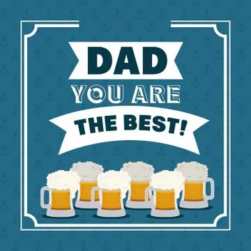 Fathers day design Illustrazione stock