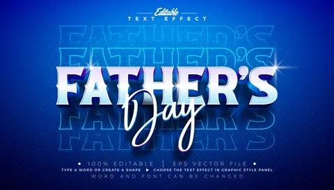 Father's Day Editable Text Effect Design Vector Graphic Style with 3d Multi.. Illustrazione stock