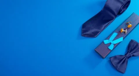 Fathers Day flat lay Stock Photos