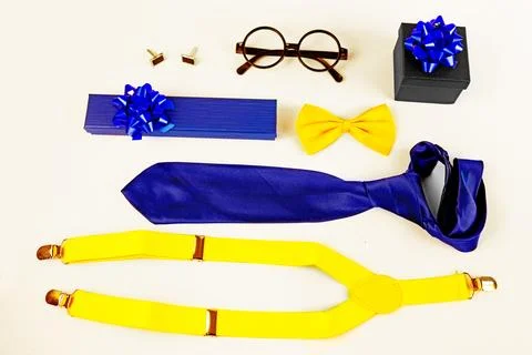 Fathers Day flat lay Stock Photos