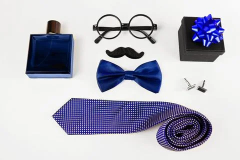 Fathers Day flat lay Stock Photos