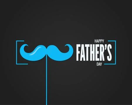 Fathers day frame on blaaack background Stock Illustration